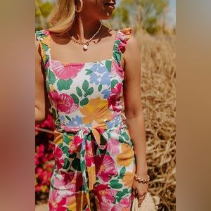 Gramercy Garden Jumpsuit in Pink size small